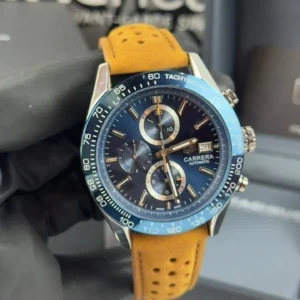 TAG Heuer Carrera 44mm - AÇO MOSTRADOR AZUL - COURO