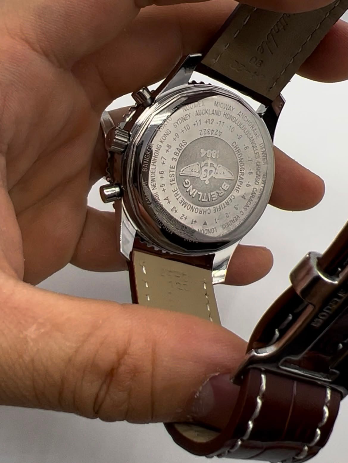 Breitling Navitimer 46mm - Aço Mostrador Branco - Couro - Imagem 3