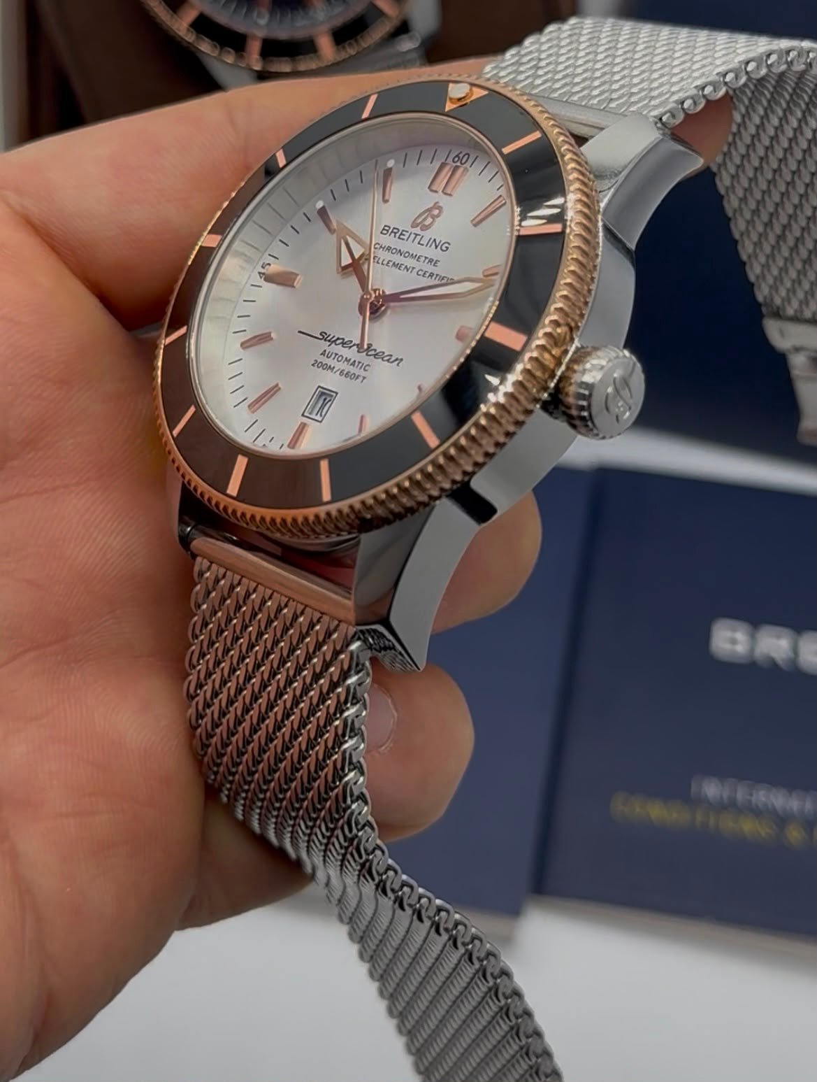Breitling Superocean 44mm - Aço Mostrador Branco - Imagem 2
