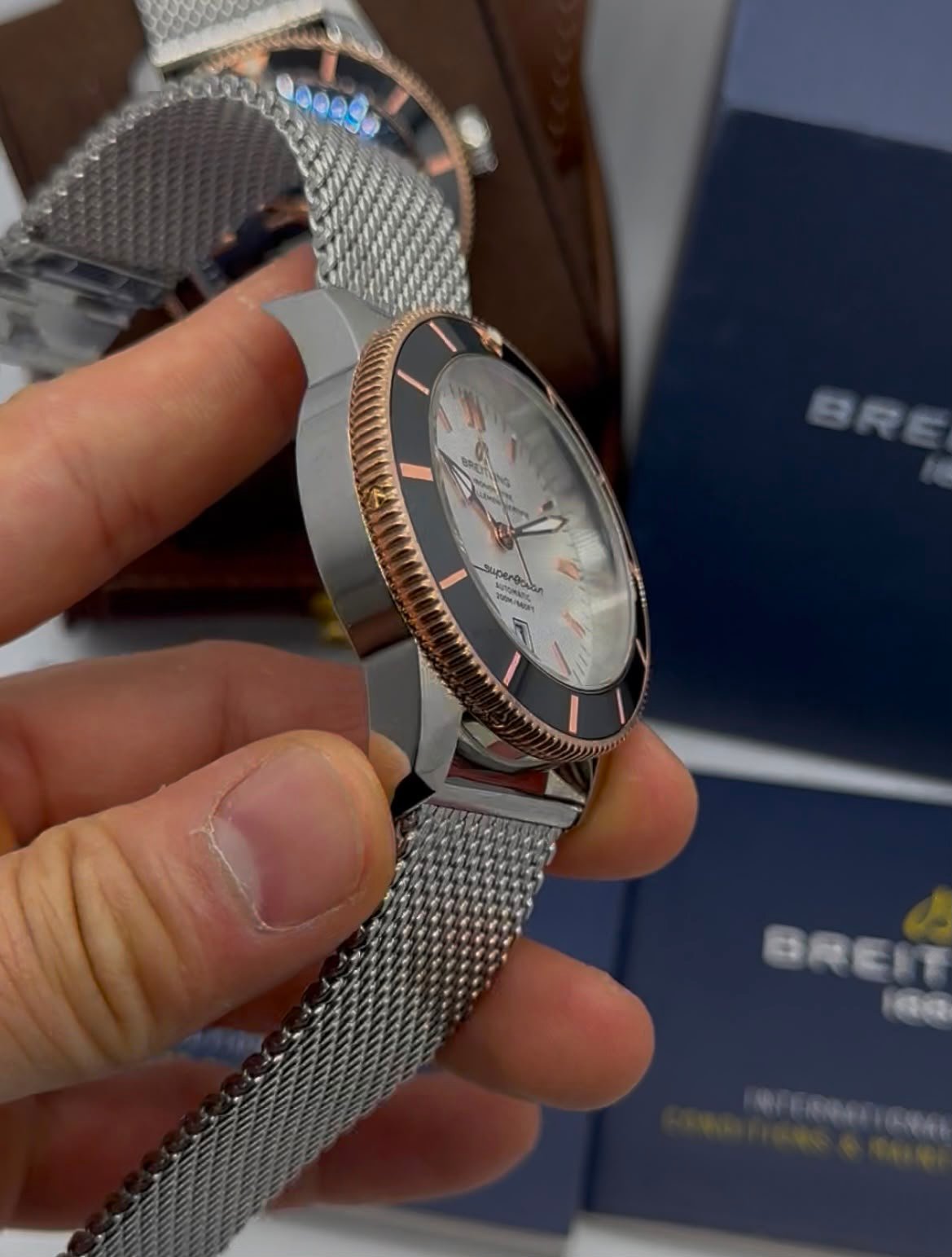 Breitling Superocean 44mm - Aço Mostrador Branco - Imagem 3