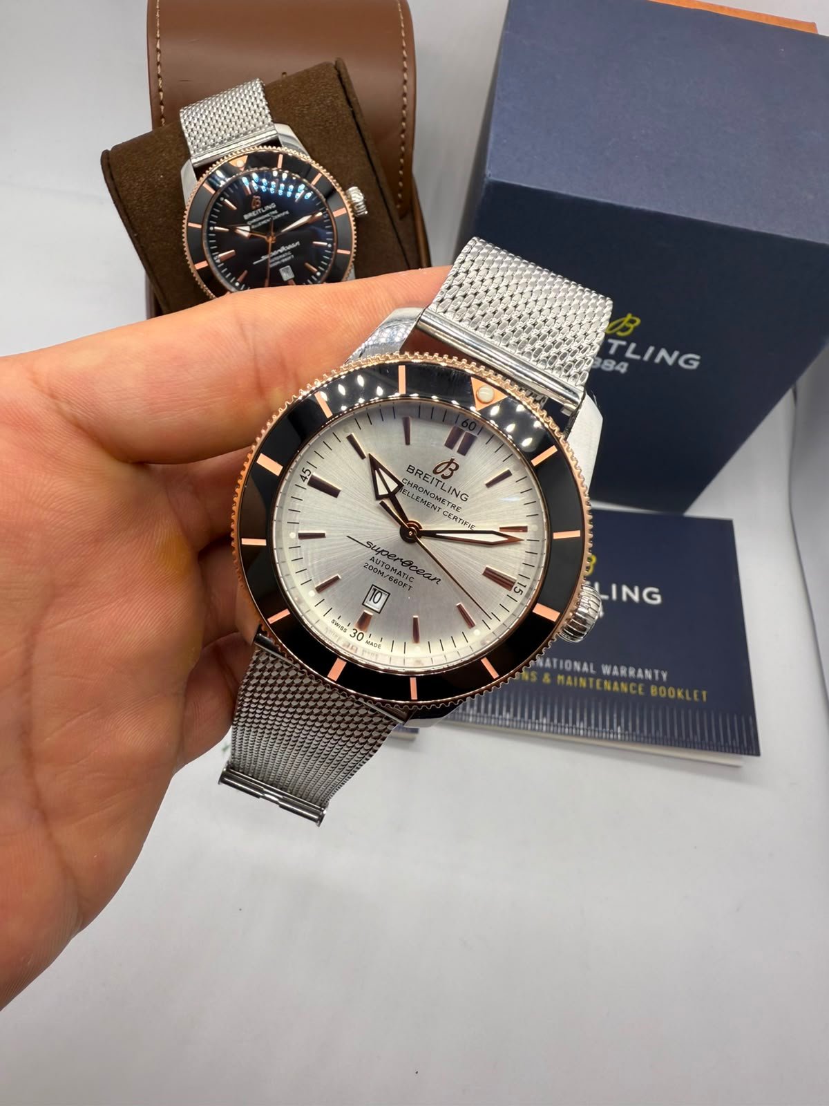 Breitling Superocean 44mm - Aço Mostrador Branco