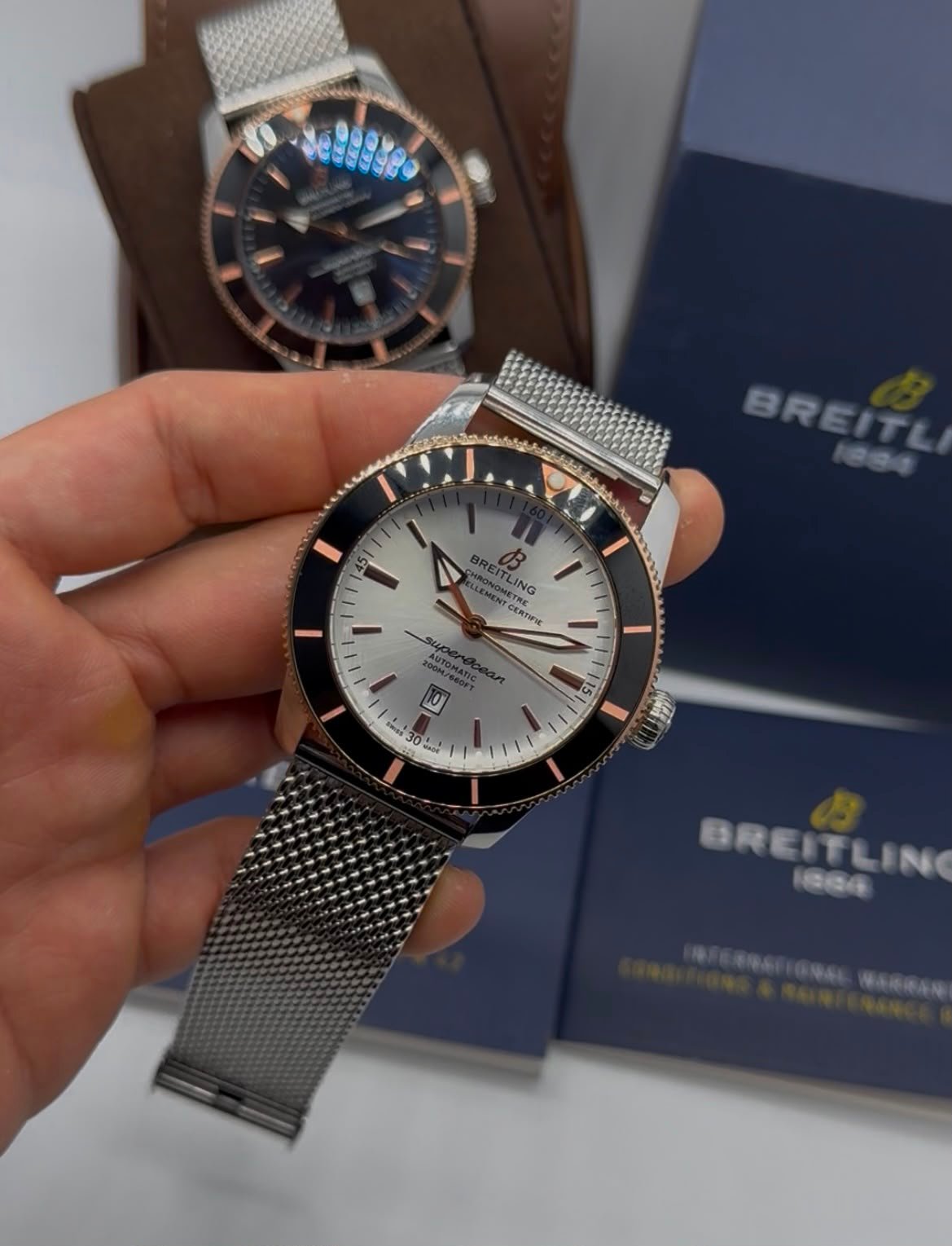 Breitling Superocean 44mm - Aço Mostrador Branco - Imagem 5
