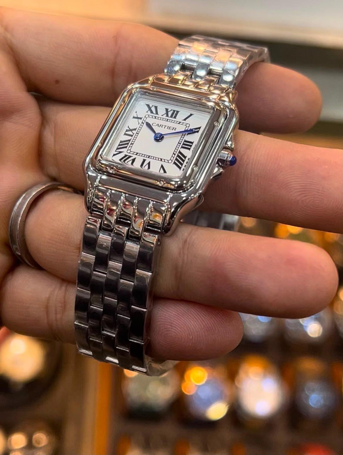 Cartier Panthère 21mm - Aço Mostrador Branco - Imagem 2