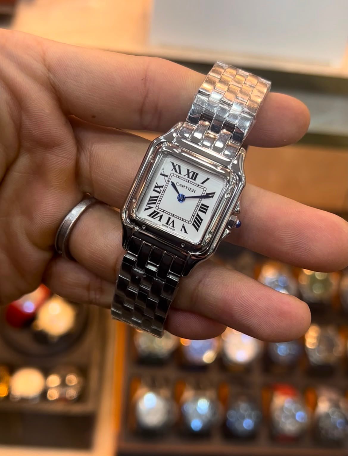 Cartier Panthère 21mm - Aço Mostrador Branco