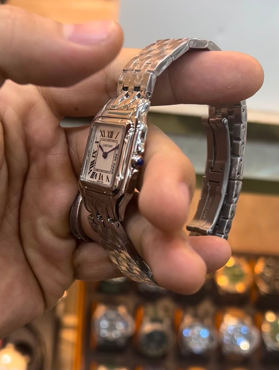 Cartier Panthère 21mm - Aço Mostrador Branco - Imagem 4