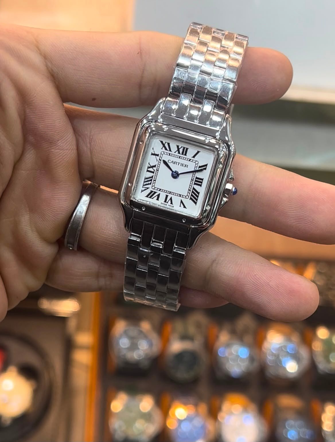 Cartier Panthère 21mm - Aço Mostrador Branco - Imagem 5