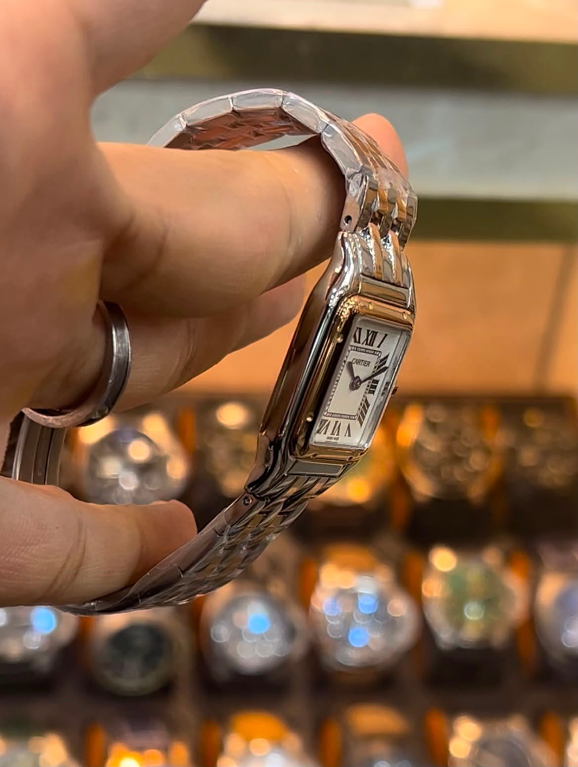 Cartier Panthère 21mm - Aço com dourado Mostrador Branco - Imagem 4