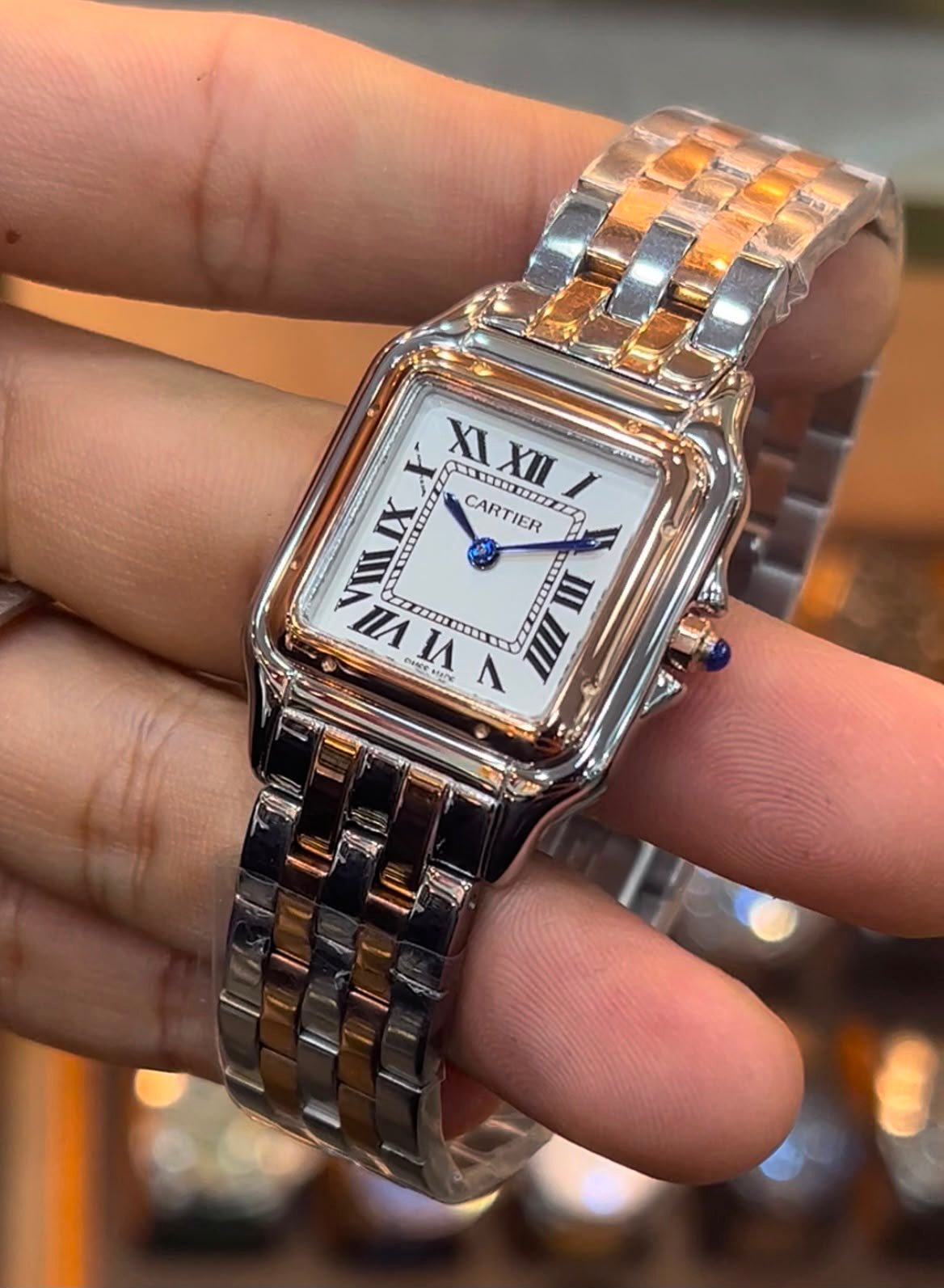 Cartier Panthère 21mm - Aço com dourado Mostrador Branco - Imagem 5