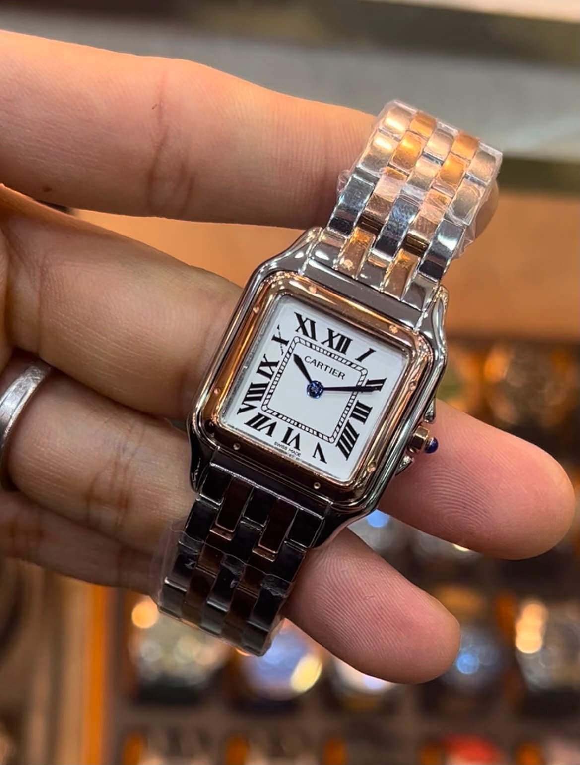 Cartier Panthère 21mm - Aço com dourado Mostrador Branco - Imagem 6