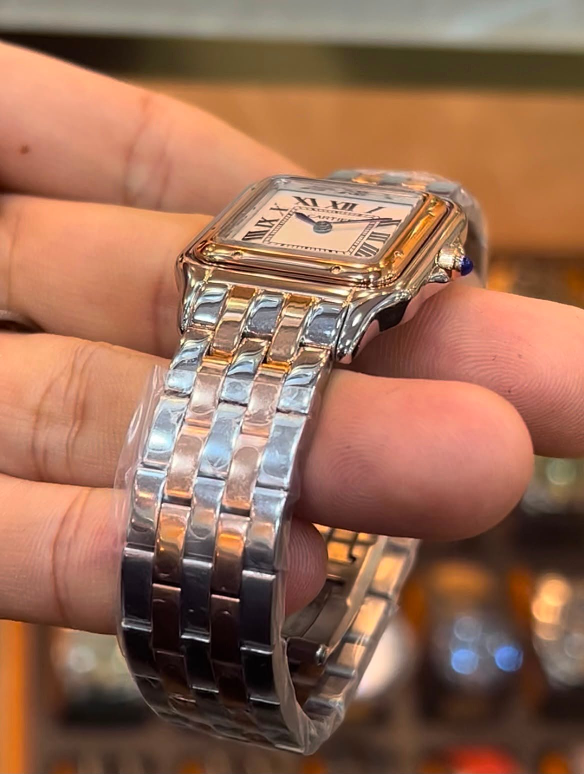 Cartier Panthère 21mm - Aço com dourado Mostrador Branco - Imagem 7