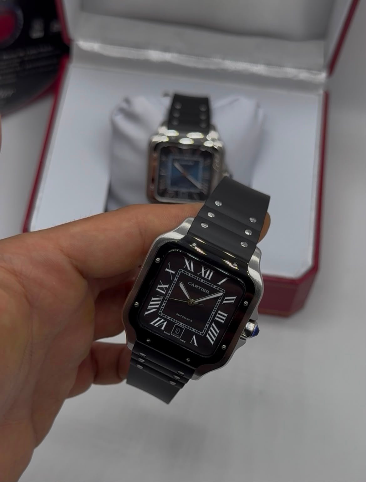 Cartier Santos 40mm - Aço black Mostrador Preto - Imagem 2