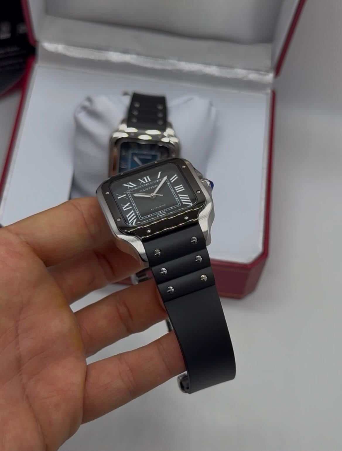 Cartier Santos 40mm - Aço black Mostrador Preto - Imagem 3