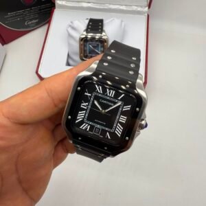 Cartier Santos 40mm - Aço black Mostrador Preto