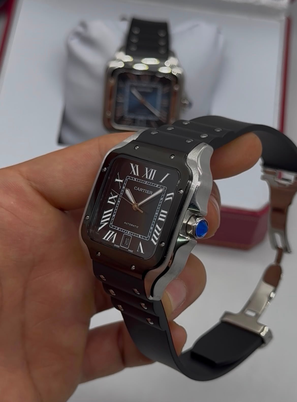 Cartier Santos 40mm - Aço black Mostrador Preto - Imagem 5