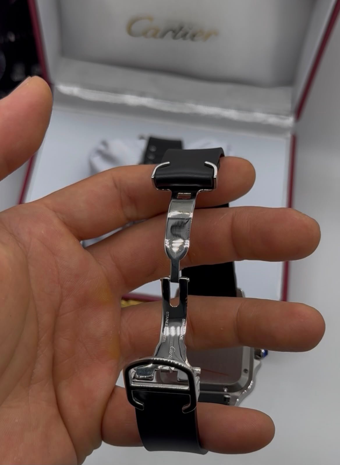 Cartier Santos 40mm - Aço black Mostrador Preto - Imagem 8