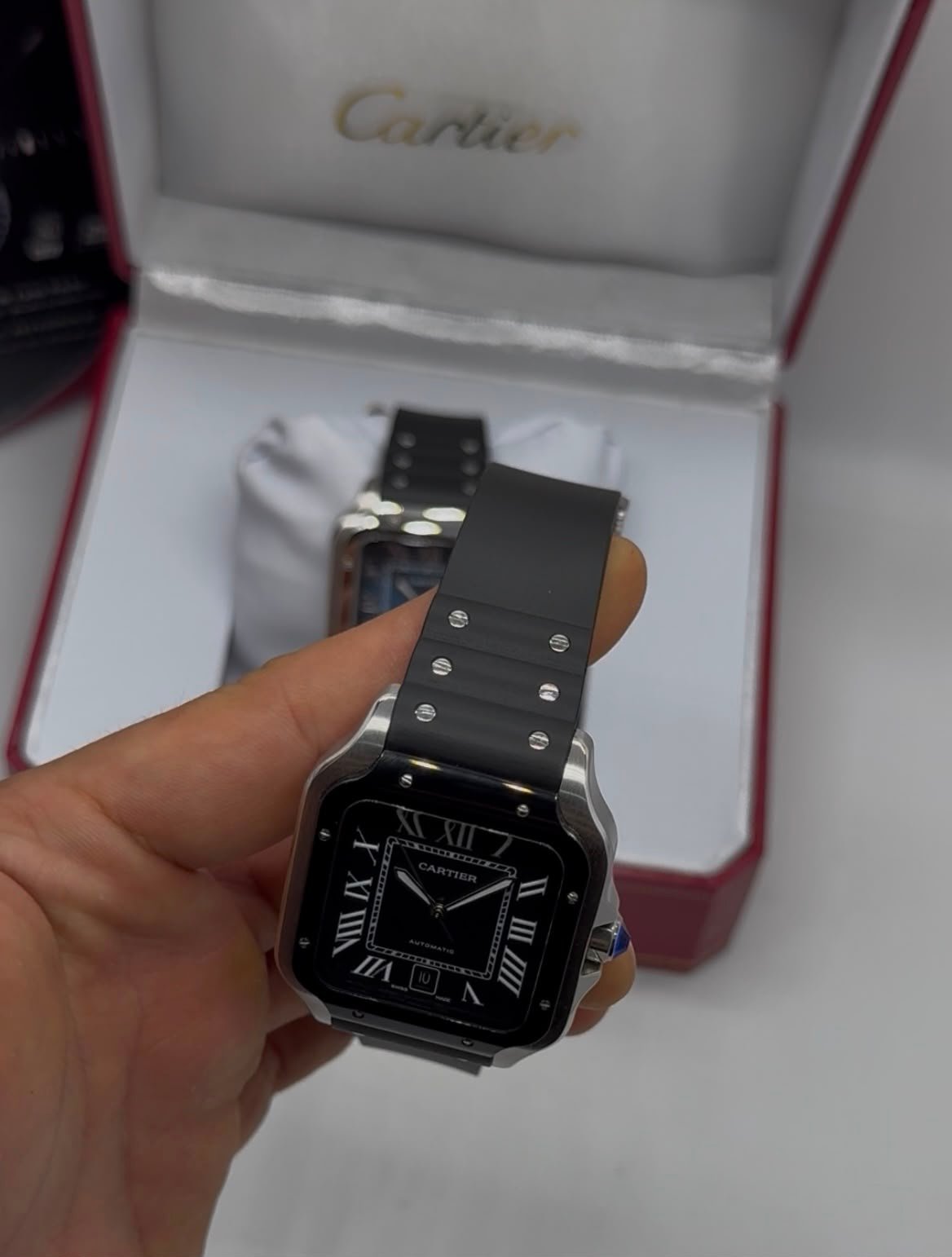 Cartier Santos 40mm - Aço black Mostrador Preto - Imagem 9