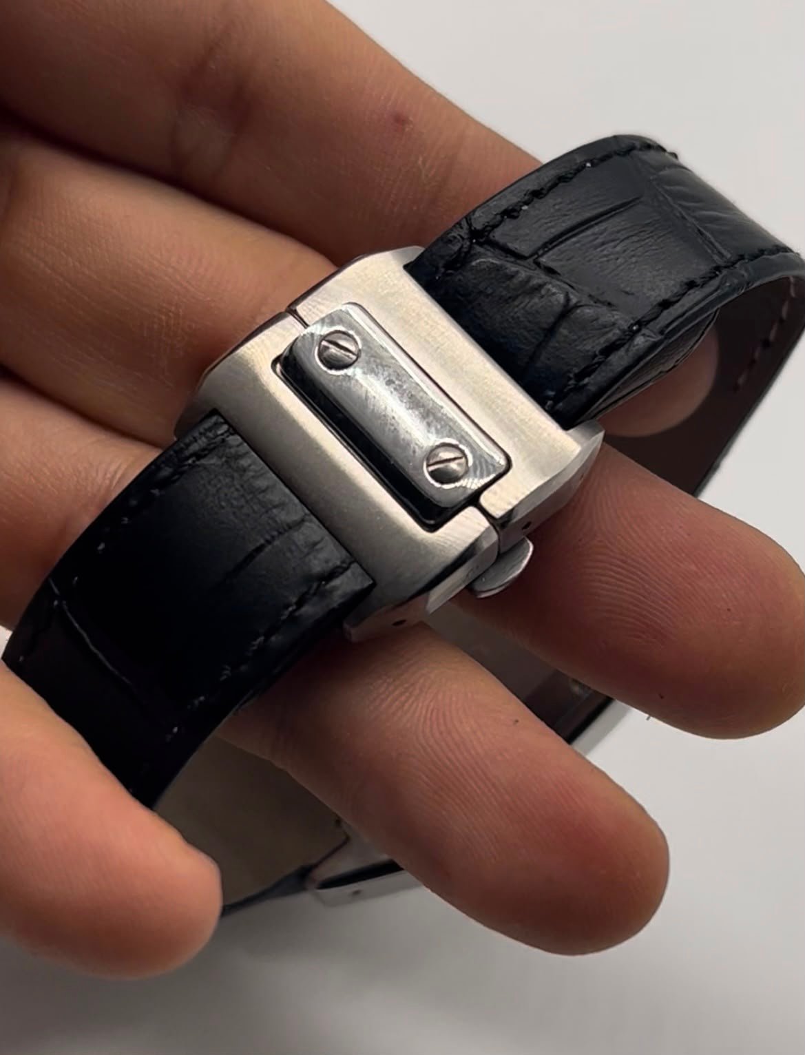 Cartier Santos Dumont 35mm - Aço Mostrador Branco - COURO - Imagem 4