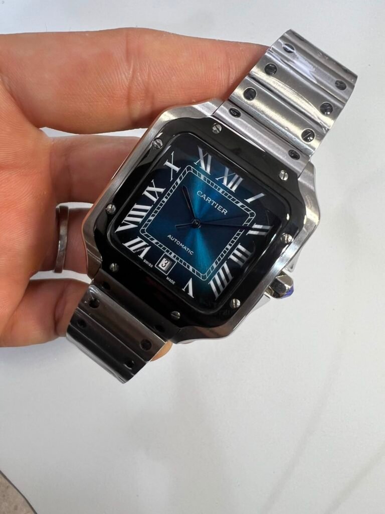 Cartier Santos Dumont 40mm - AÇO MOSTRADOR AZUL