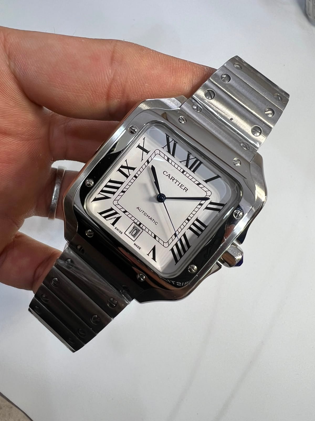 Cartier Santos Dumont 40mm - Aço Mostrador Branco