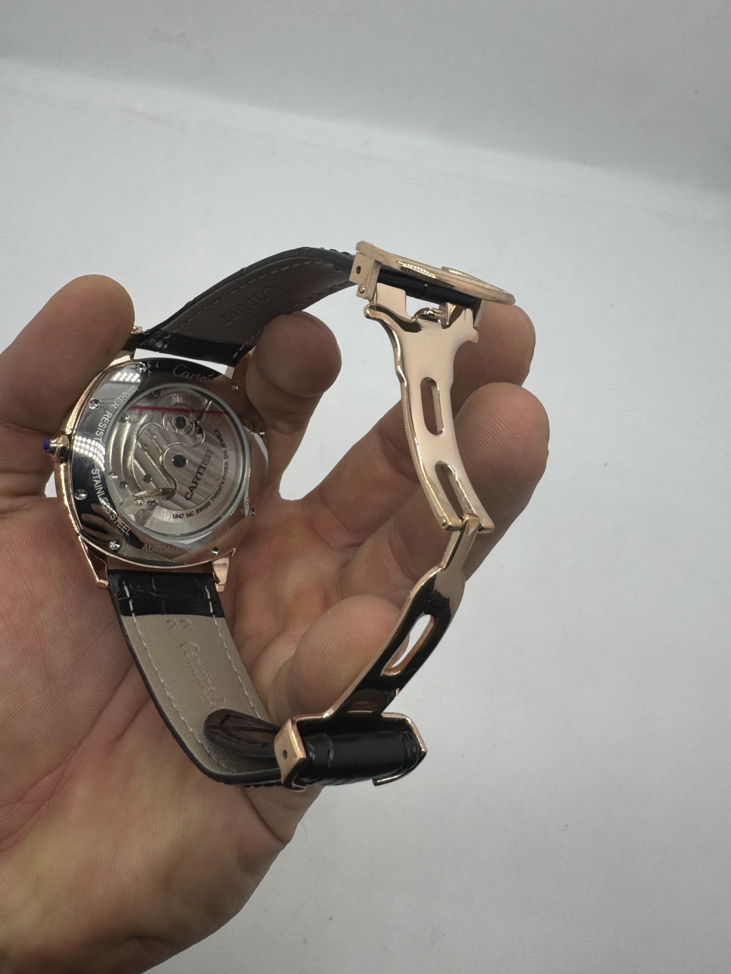 Cartier Tourbillon 44mm - Aço rosé Mostrador Cinza - COURO - Imagem 5
