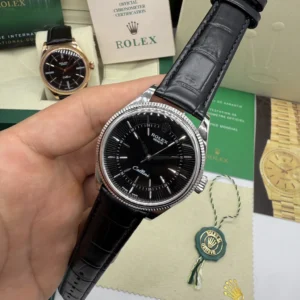Cellini 40mm - AÇO MOSTRADOR PRETO - COURO