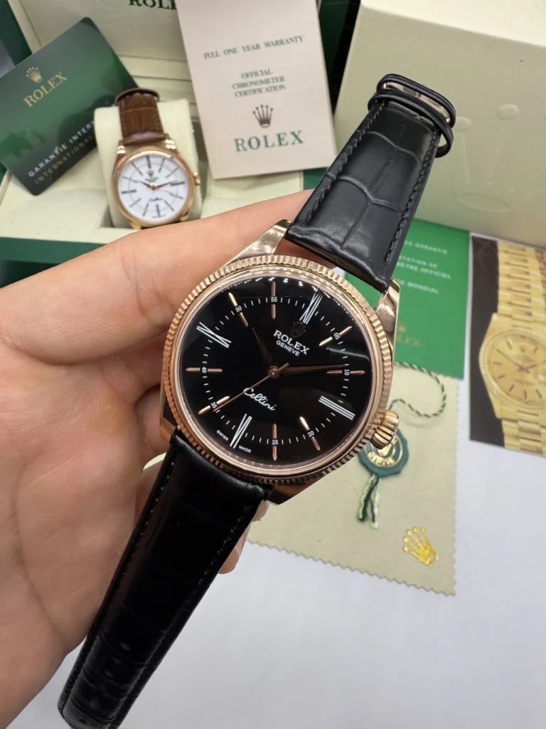 Cellini 40mm - AÇO ROSE MOSTRADOR PRETO - COURO