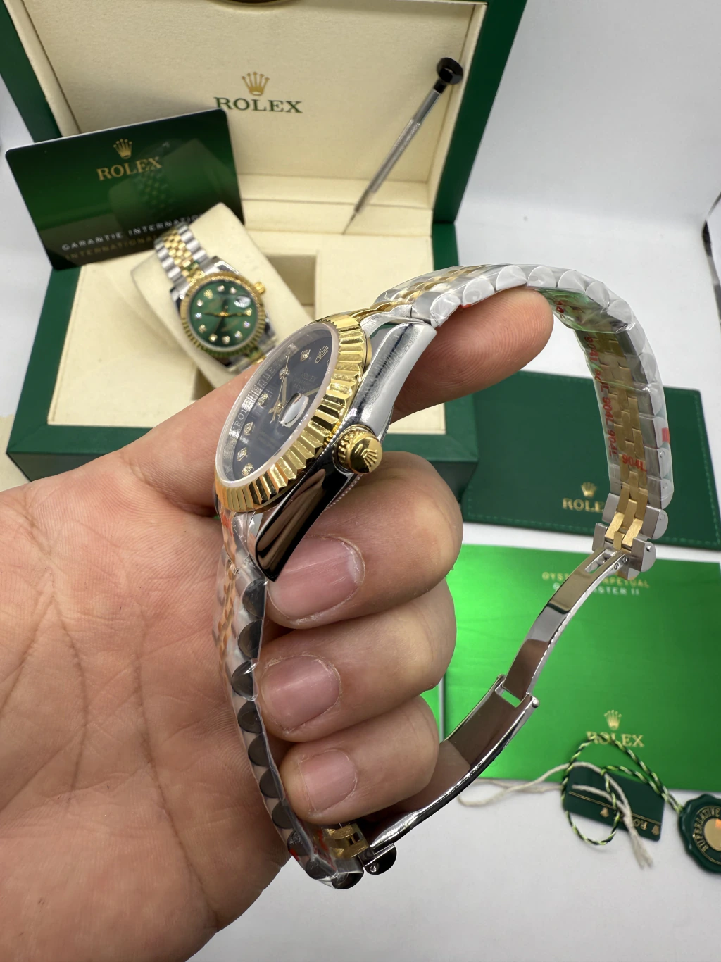 Datejust 32mm - AÇO COM DOURADO MOSTRADOR AZUL - Imagem 2