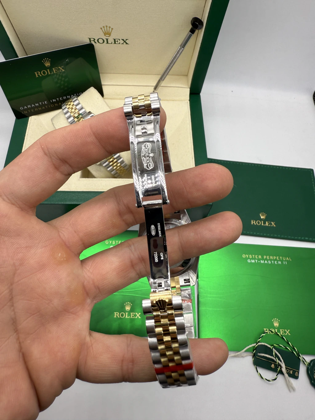 Datejust 32mm - AÇO COM DOURADO MOSTRADOR AZUL - Imagem 4