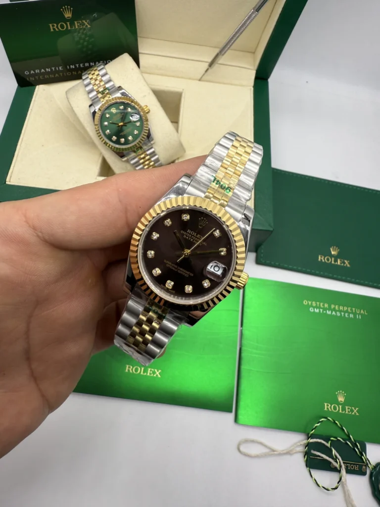 Datejust 32mm - AÇO COM DOURADO MOSTRADOR MARROM