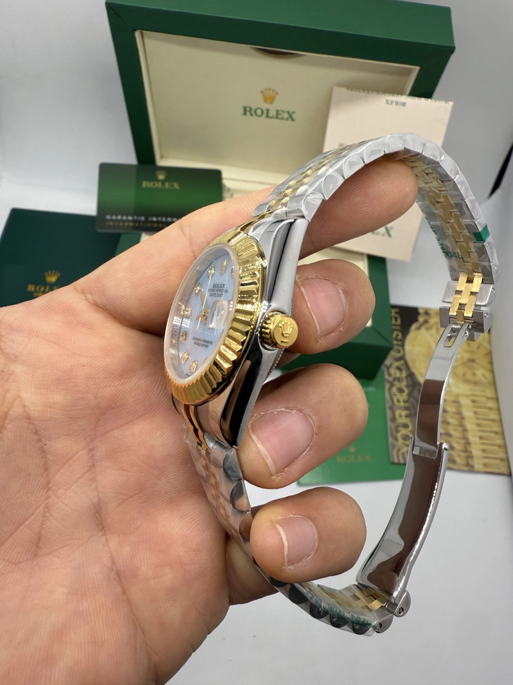 Datejust 32mm - AÇO COM DOURADO MOSTRADOR TIFFANY - Imagem 2
