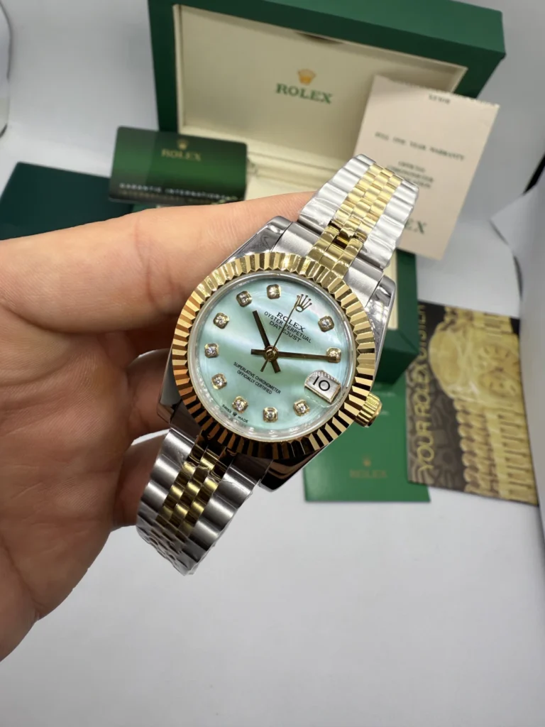 Datejust 32mm - AÇO COM DOURADO MOSTRADOR VERDE