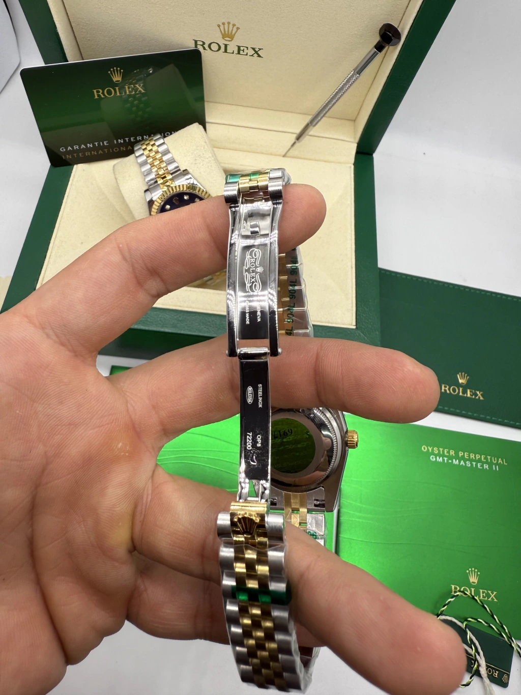 Datejust 32mm - AÇO COM DOURADO MOSTRADOR VERDE - Imagem 4