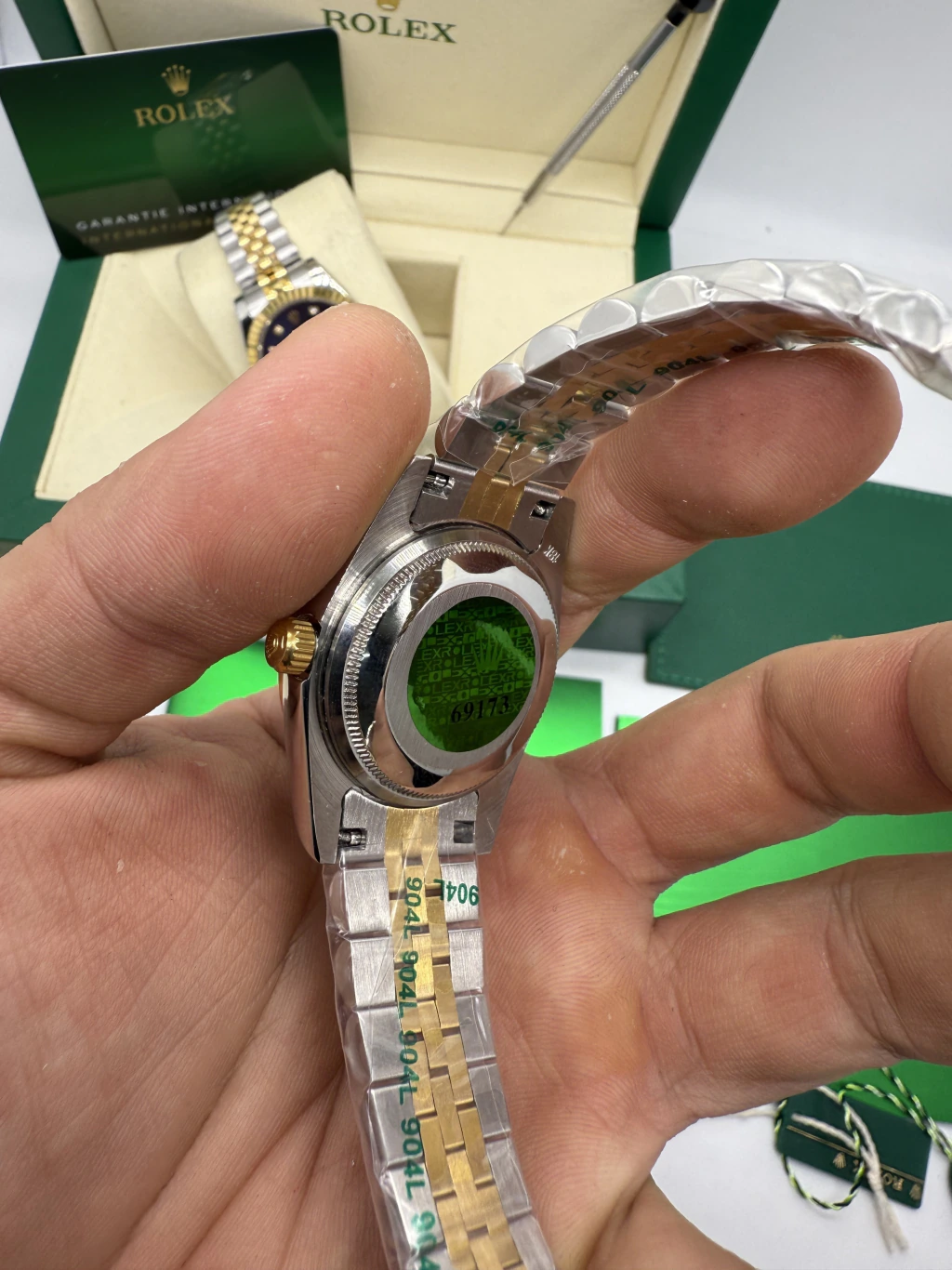 Datejust 32mm - AÇO COM DOURADO MOSTRADOR VERDE - Imagem 5