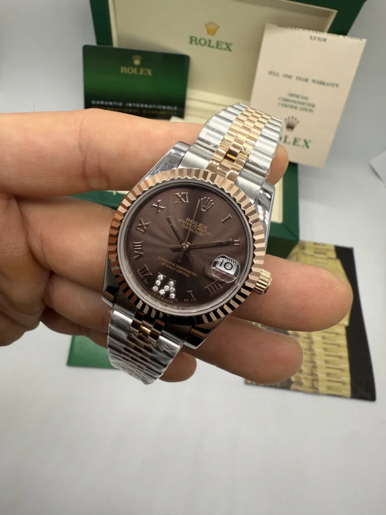 Datejust 32mm - AÇO COM ROSE MOSTRADOR CHOCOLATE