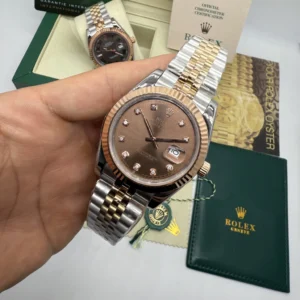Datejust 32mm - AÇO COM ROSE MOSTRADOR CHOCOLATE