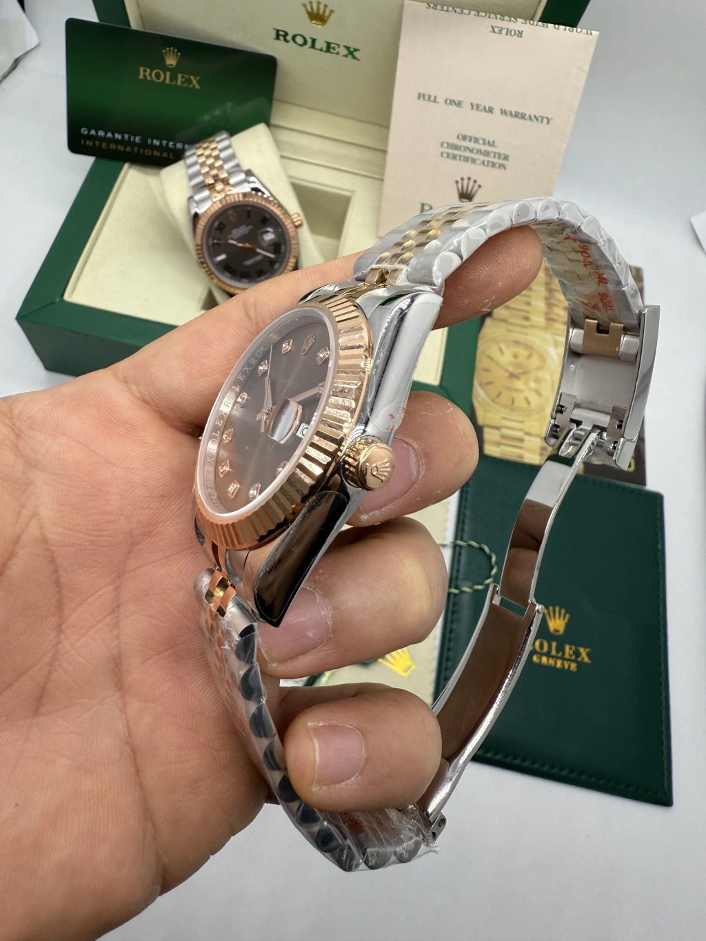 Datejust 32mm - AÇO COM ROSE MOSTRADOR CHOCOLATE - Imagem 2