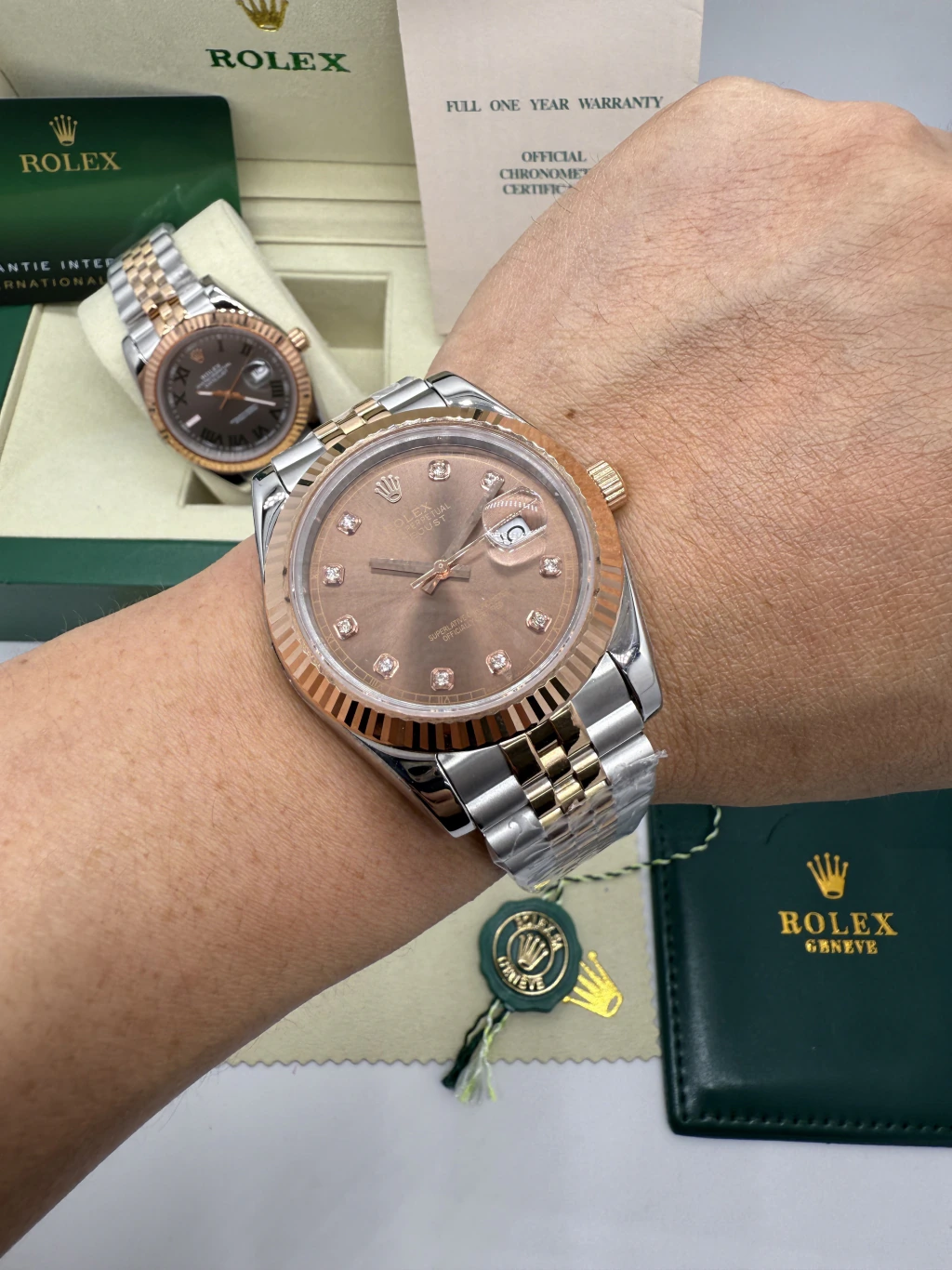 Datejust 32mm - AÇO COM ROSE MOSTRADOR CHOCOLATE - Imagem 3