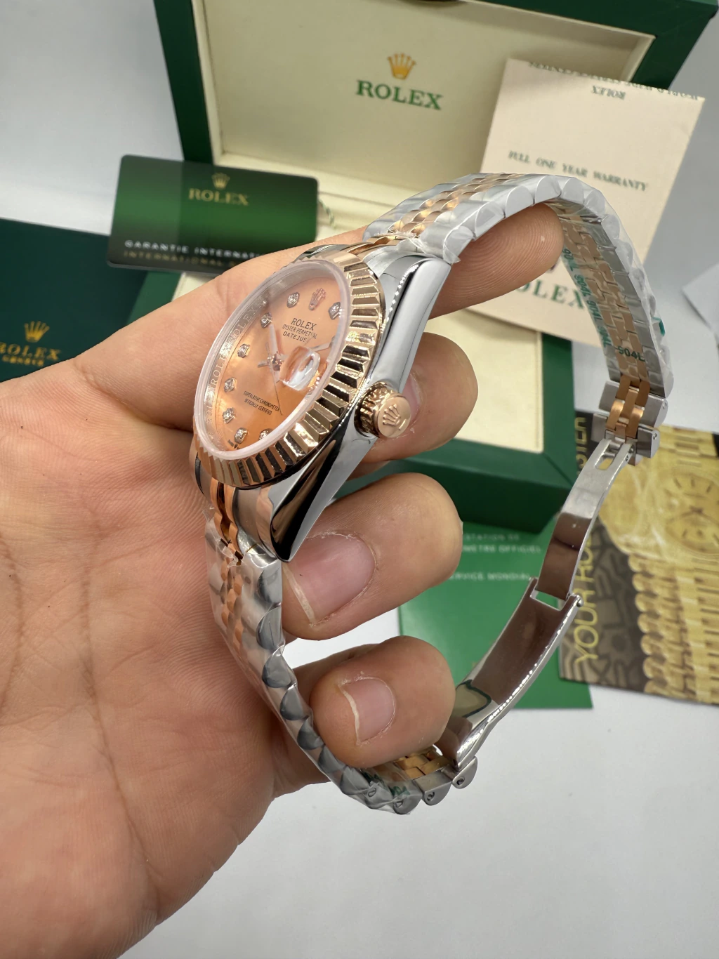 Datejust 32mm - AÇO COM ROSE MOSTRADOR ROSE - Imagem 2
