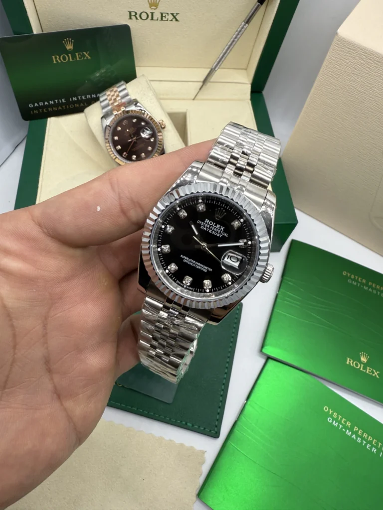 Datejust 32mm - AÇO MOSTRADOR PRETO