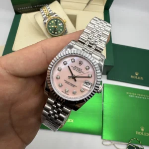 Datejust 32mm - AÇO MOSTRADOR ROSA
