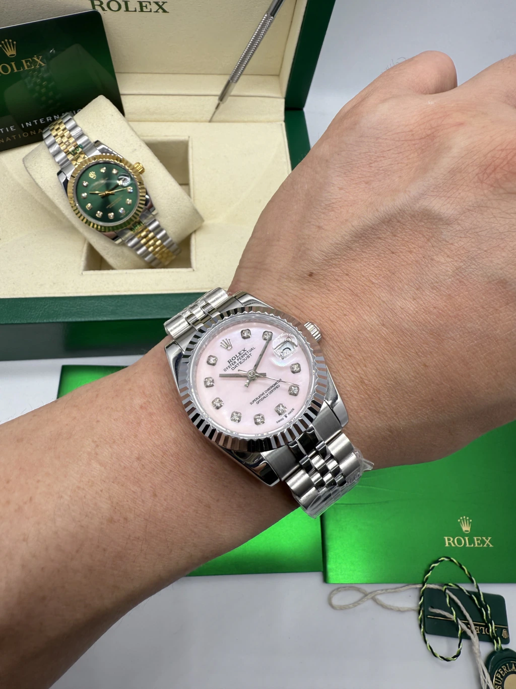 Datejust 32mm - AÇO MOSTRADOR ROSA - Imagem 3