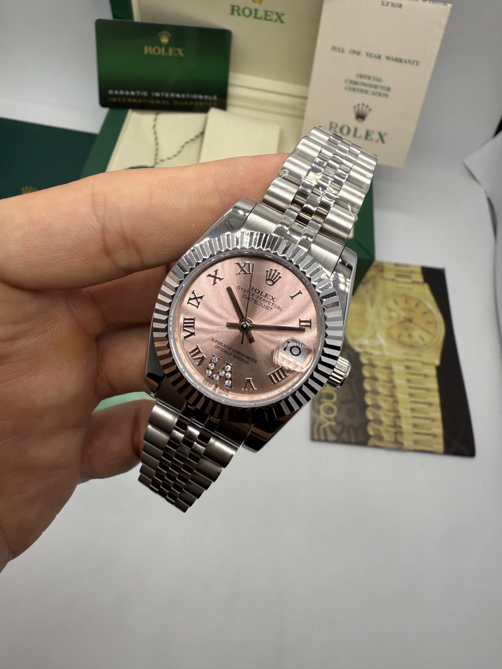 Datejust 32mm - AÇO MOSTRADOR ROSE
