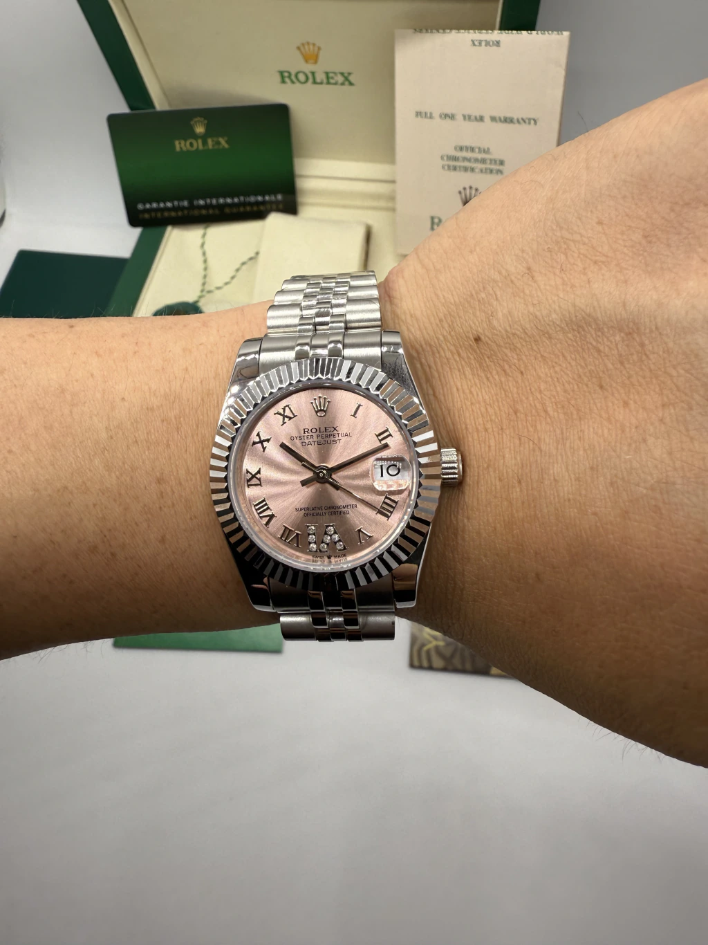 Datejust 32mm - AÇO MOSTRADOR ROSE - Imagem 3