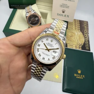 Datejust 40mm - AÇO COM DOURADO MOSTRADOR BRANCO