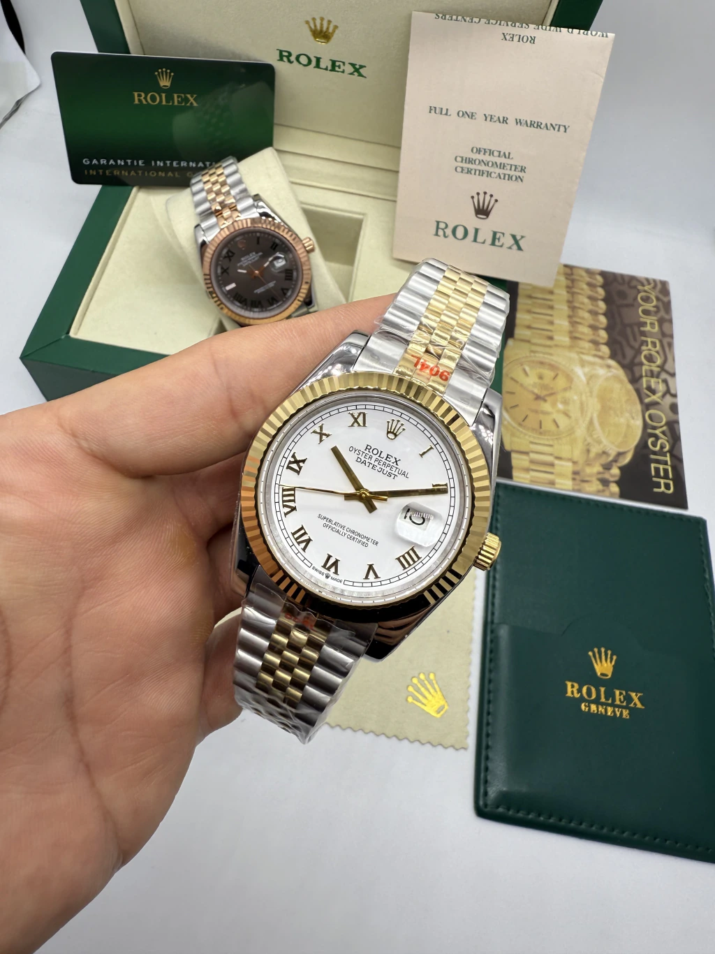 Datejust 40mm - AÇO COM DOURADO MOSTRADOR BRANCO