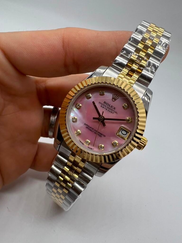 Datejust 32mm - AÇO COM DOURADO MOSTRADOR ROSA