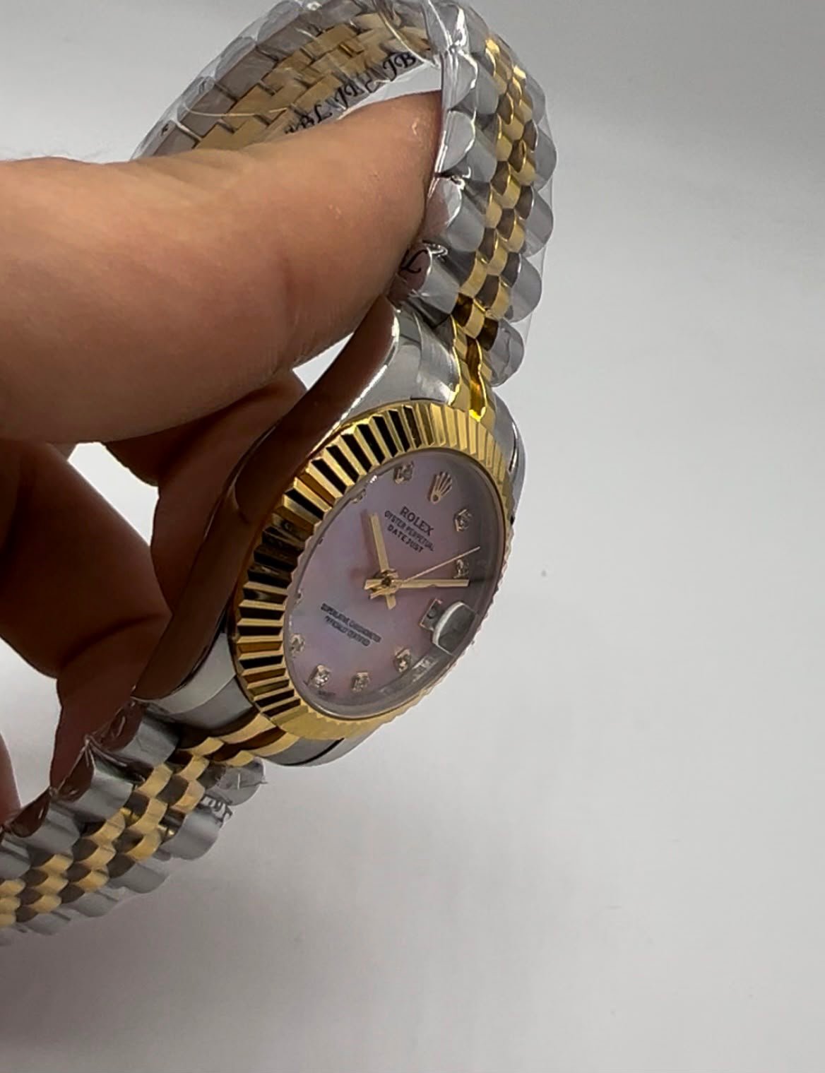 Datejust 32mm - AÇO COM DOURADO MOSTRADOR ROSA - Imagem 5
