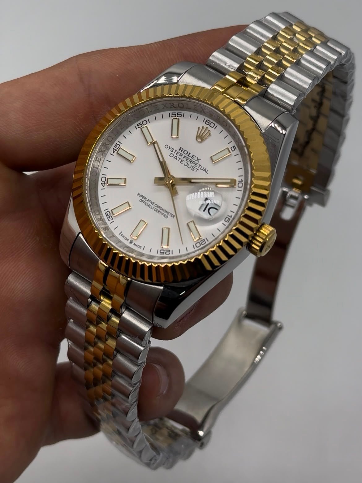 Datejust 40mm - AÇO COM DOURADO MOSTRADOR BRANCO - Imagem 6