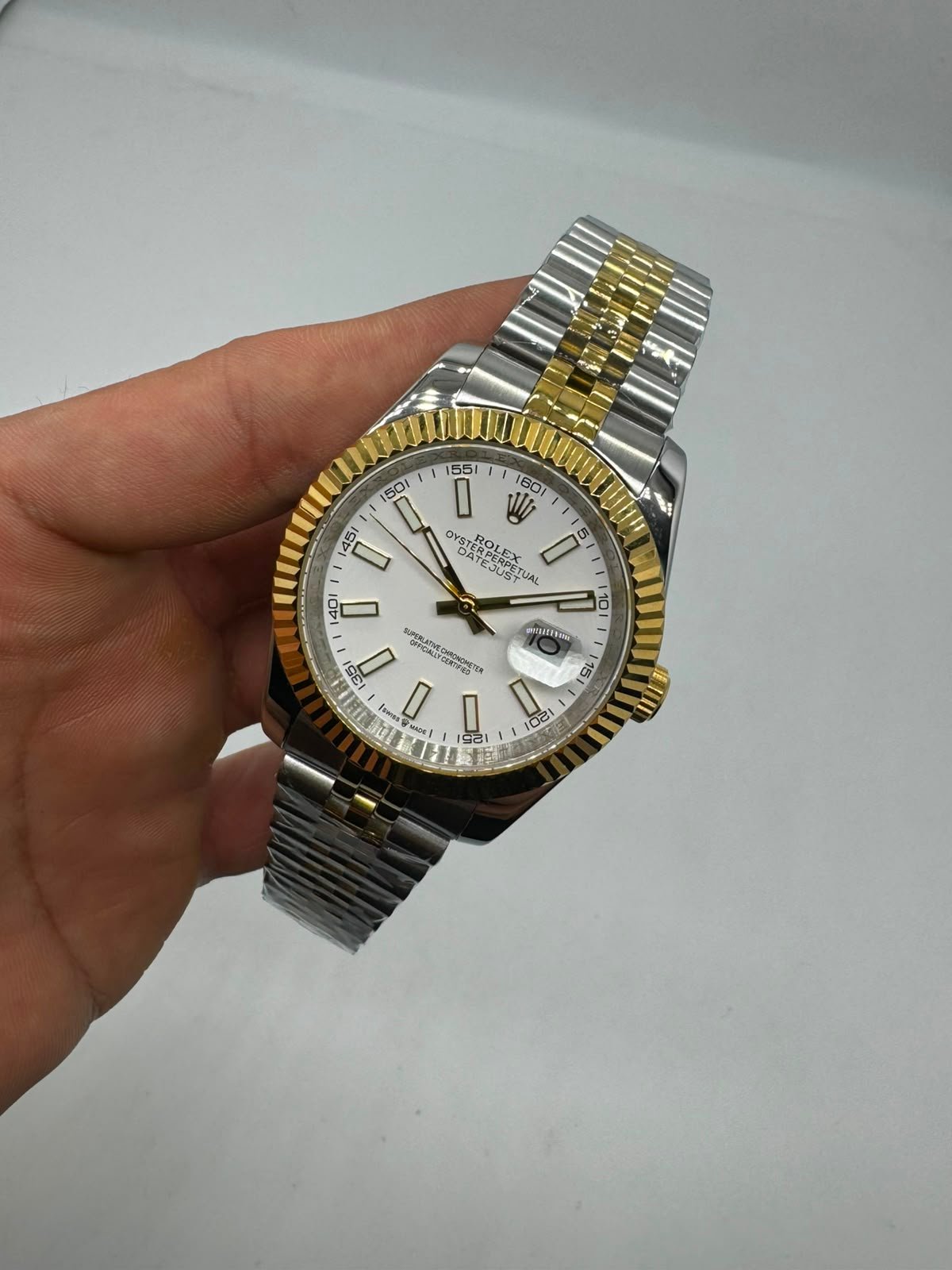 Datejust 40mm - AÇO COM DOURADO MOSTRADOR BRANCO