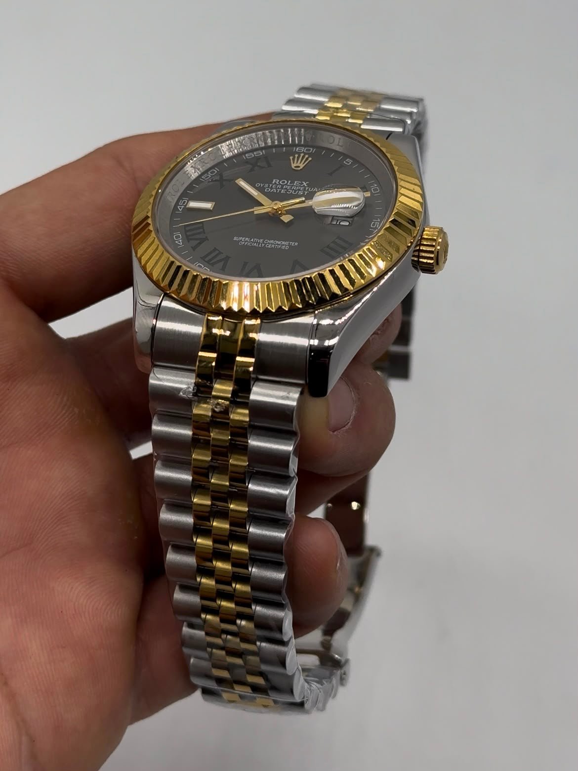 Datejust 40mm - AÇO COM DOURADO MOSTRADOR CINZA - Imagem 3